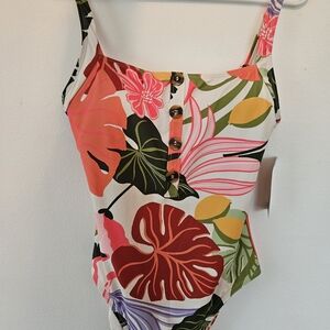 Tropical Floral Women's One Piece Swimsuit
